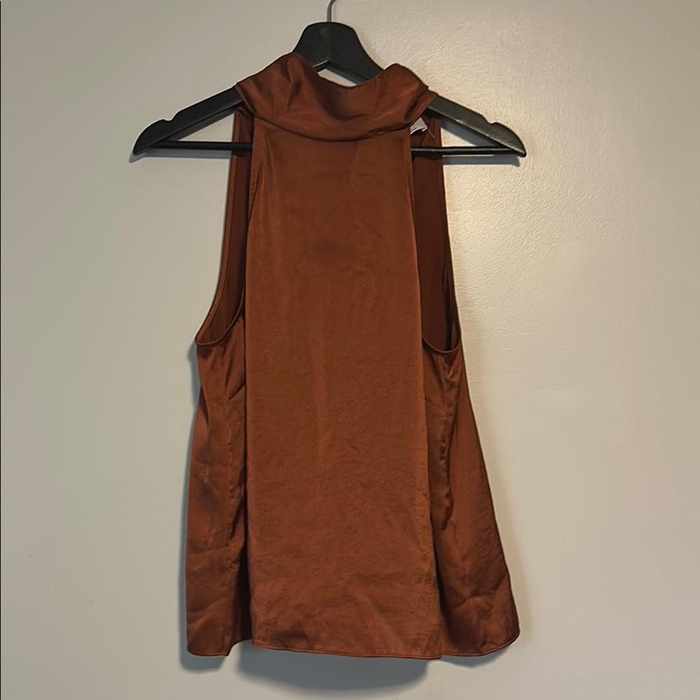 Wilfred Brown Sleeveless High Low Tank Top